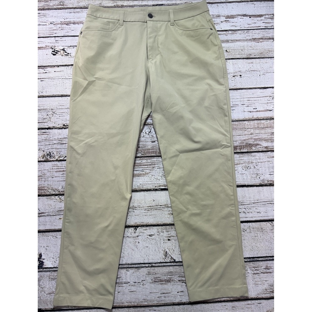 lululemon ABC Classic-Fit Trouser Warpstreme Smooth Twill 32 Khaki Tan LM5AQHS